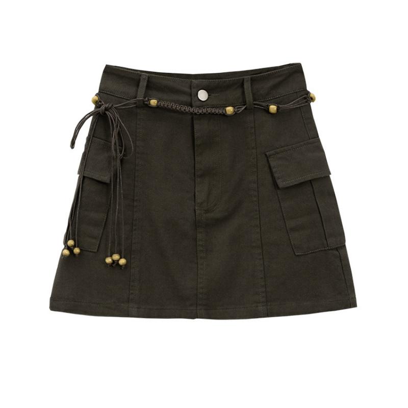 Tooling Denim Half Skirt Sexy Hottie Women's High Waist A-line Package Buttock Short Culottes NEW Fashion Spring and Summer