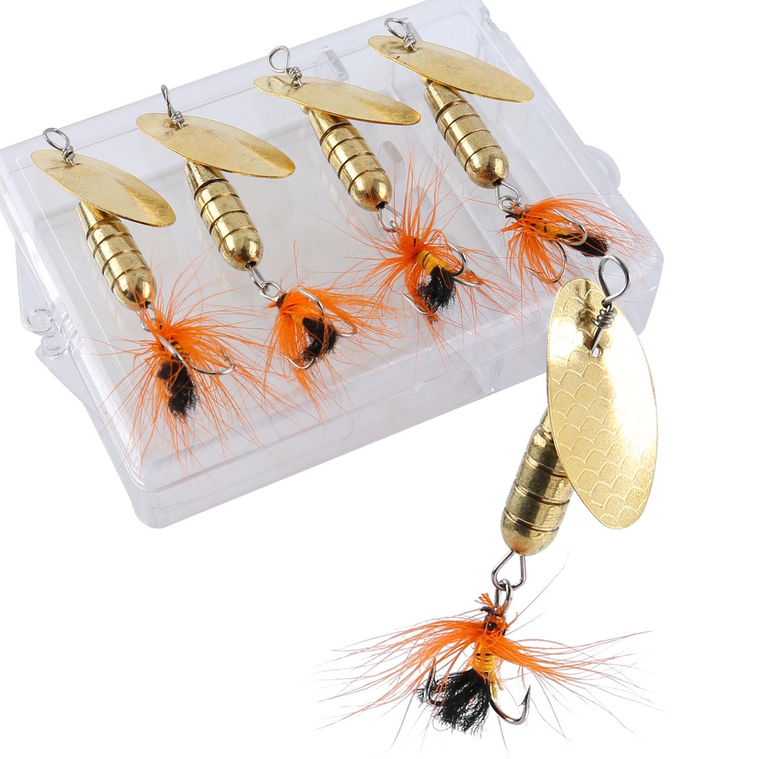 

Рыболовная приманка Жесткая наживка Морская рыбалка Металлическая тонущая глубоководная наживка Ложка для карпа Спиннер Рыболовные снасти 1set