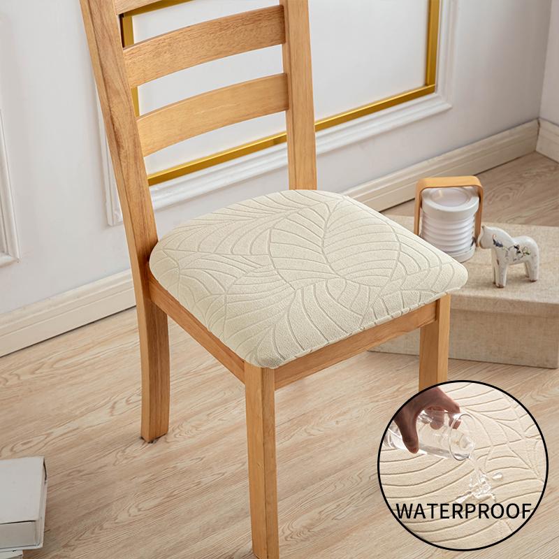 Waterproof Dining Chair Cover Solid Seat Cushion Protector Without Backrest Furniture Shield for Home and Hotel Use