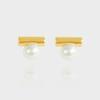 925 Simple Pearl Stick Women's Silver Earrings