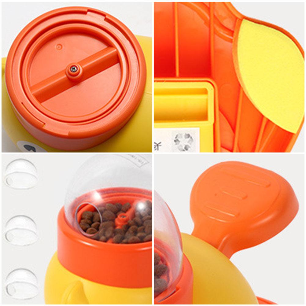 D2 Dog Interactive Pet Slow Feeder Cartoon Duck Design Interactive Pet Food Treat Dispenser Dog Puzzle Toy for Small Medium Dogs