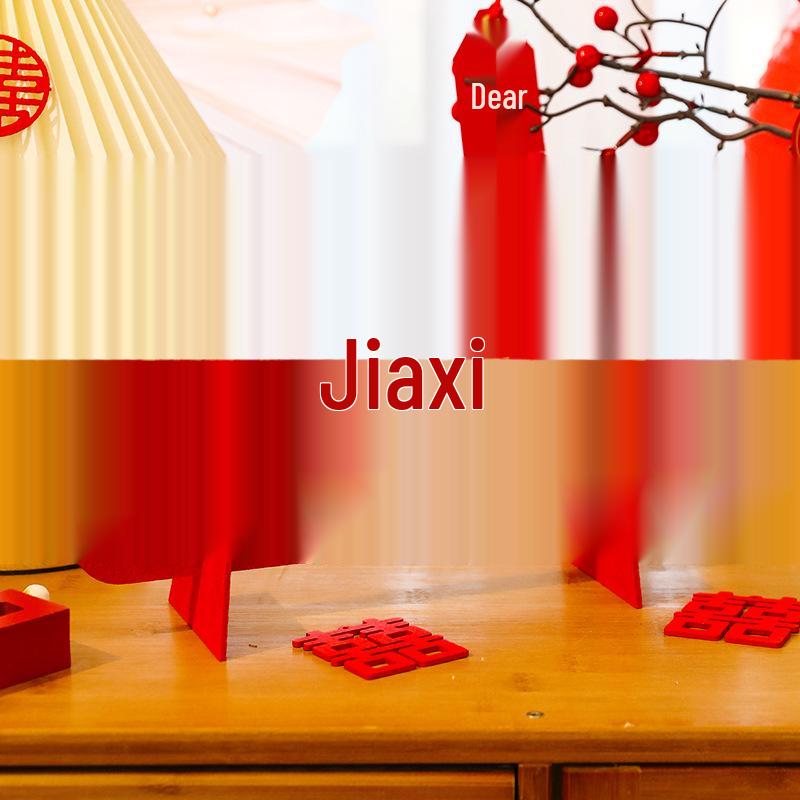 

3D Double Happiness Wedding Ornament for Room and Table Decoration Wedding Double Happiness Ornament