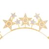 Silver Rhinestone Crown Gothic Exaggerated Hair Hoop Jewelry Star Headbands  Godmother