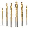 6pcs Hole Opening Grooving Drills Multi-functional HSS Drill Bits Twist Bore Bits  Plastic Plate
