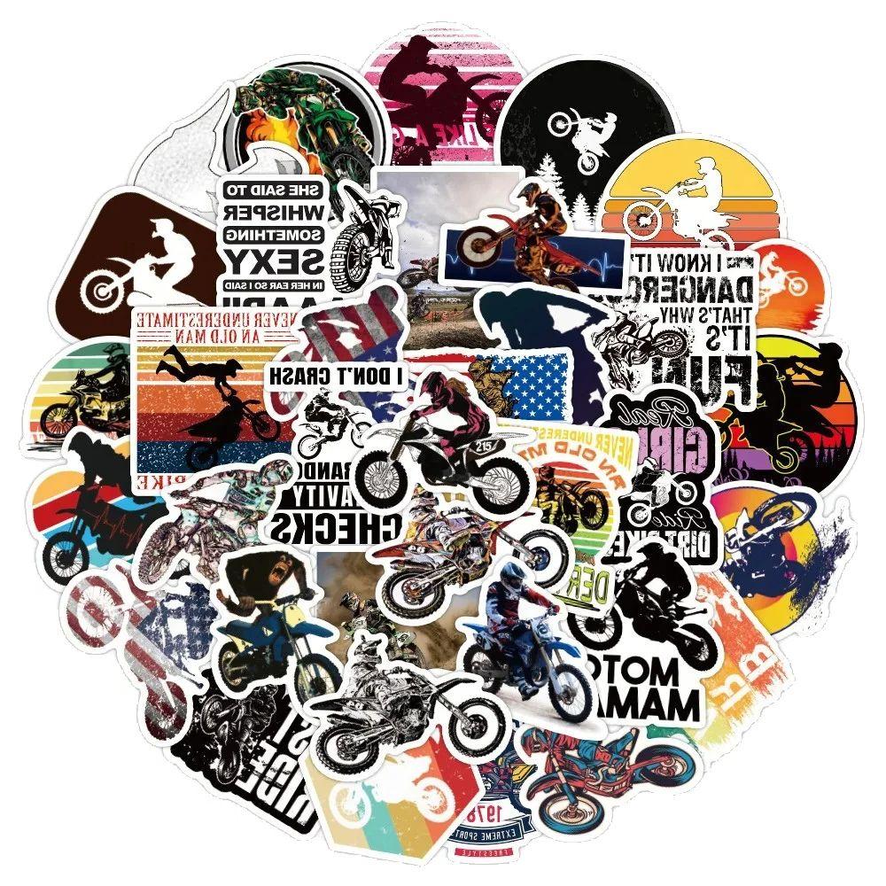 50PCS Cartoon Motocross Creative Doodle Stickers Bicycle Scooter Laptop Computer
