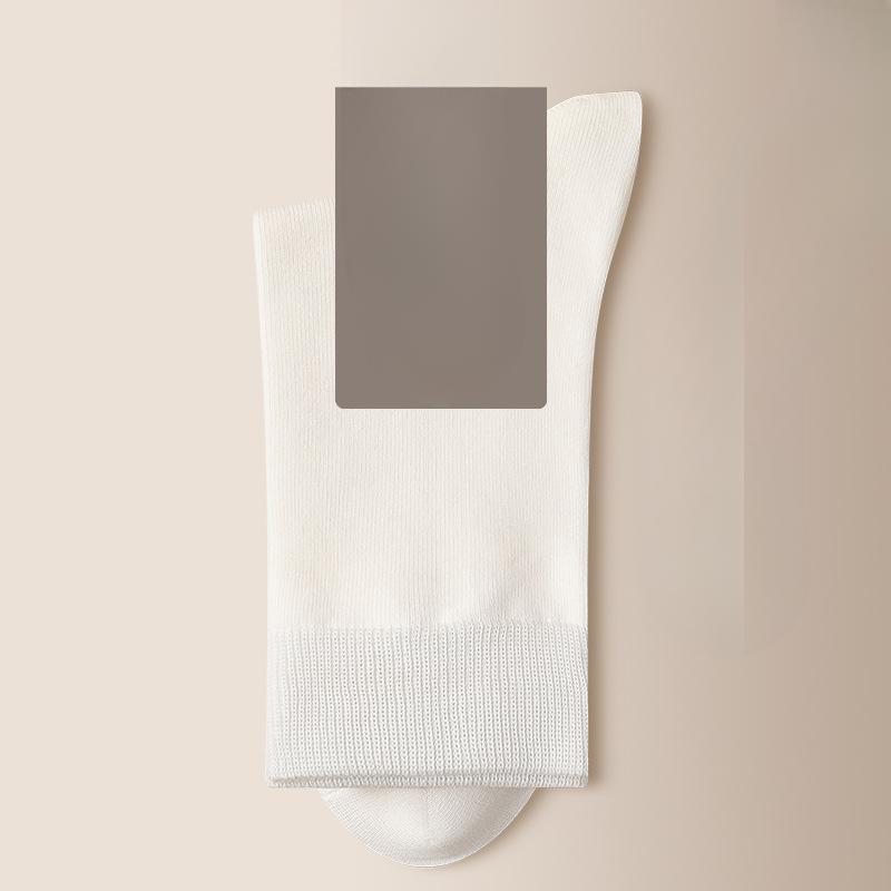 Men Autumn and Winter Cotton Pure Color Warm Breathable Long Socks