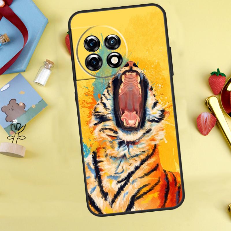 Animal Tiger Art Case For OnePlus 13T 13R 12 12R 15 13 11 10 10T 8T Nord 5 CE 2 3 4 Lite Nord N20 N30 Cover
