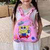 Patrick Spongebob Star Sports Surfing Eating Popcorn Printed Children Backpack