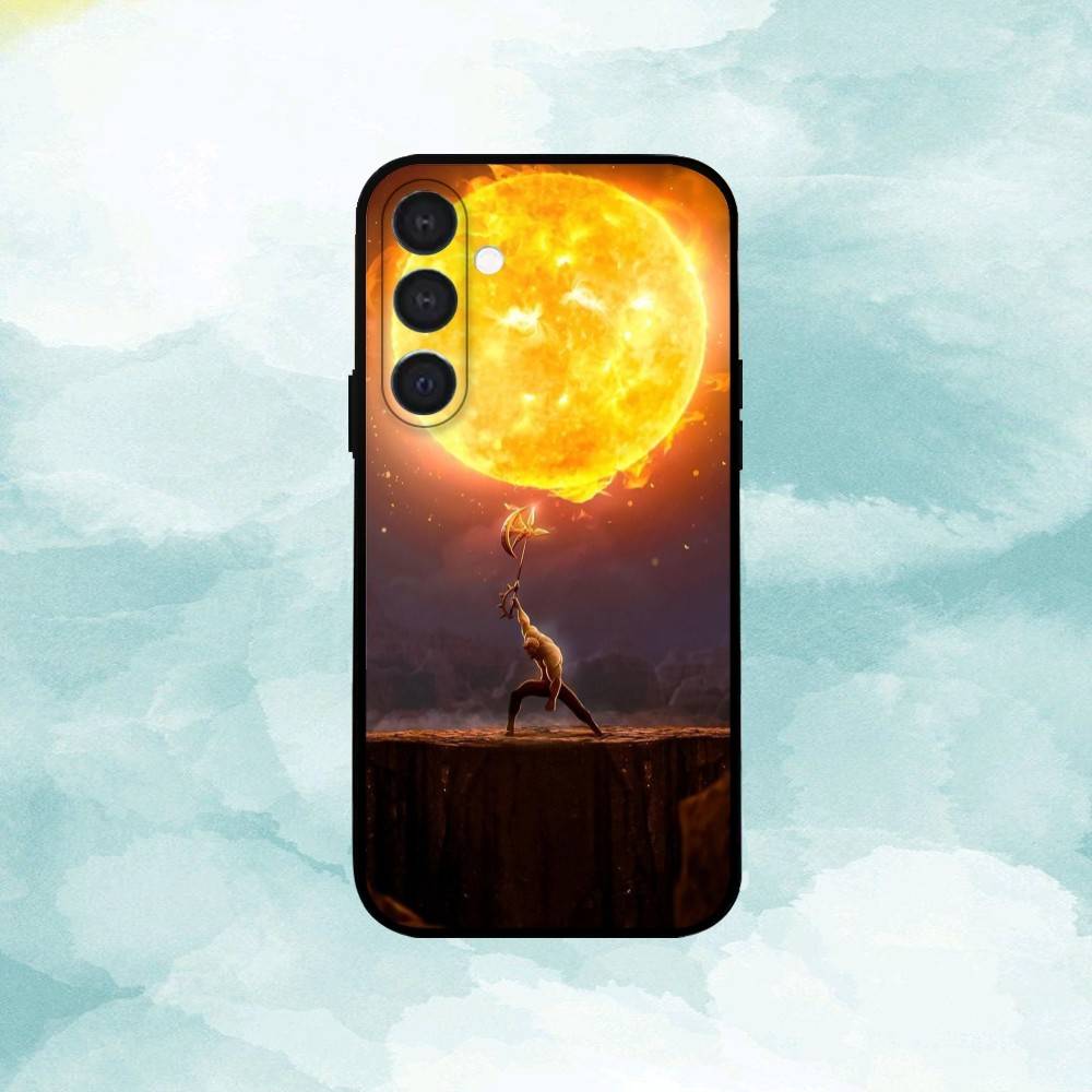 E-Escanor Sun Cartoon Phone Case For Samsung  A73,72,71,A52,51,40,41,A22,A32,31,A13, Soft Black Shell