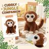 Plush Stuffed Monkey Toy Soft Animal Figure Sitting Position Durable Fabric Child Friendly Design Suitable for Home Decor and Gift