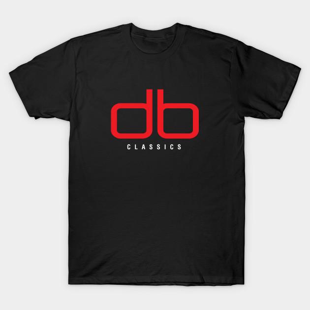 Men Black Print T-shirt Db Classics T-Shirt No-Cut Transfer Paper Print Cotton Tshirt 2XL