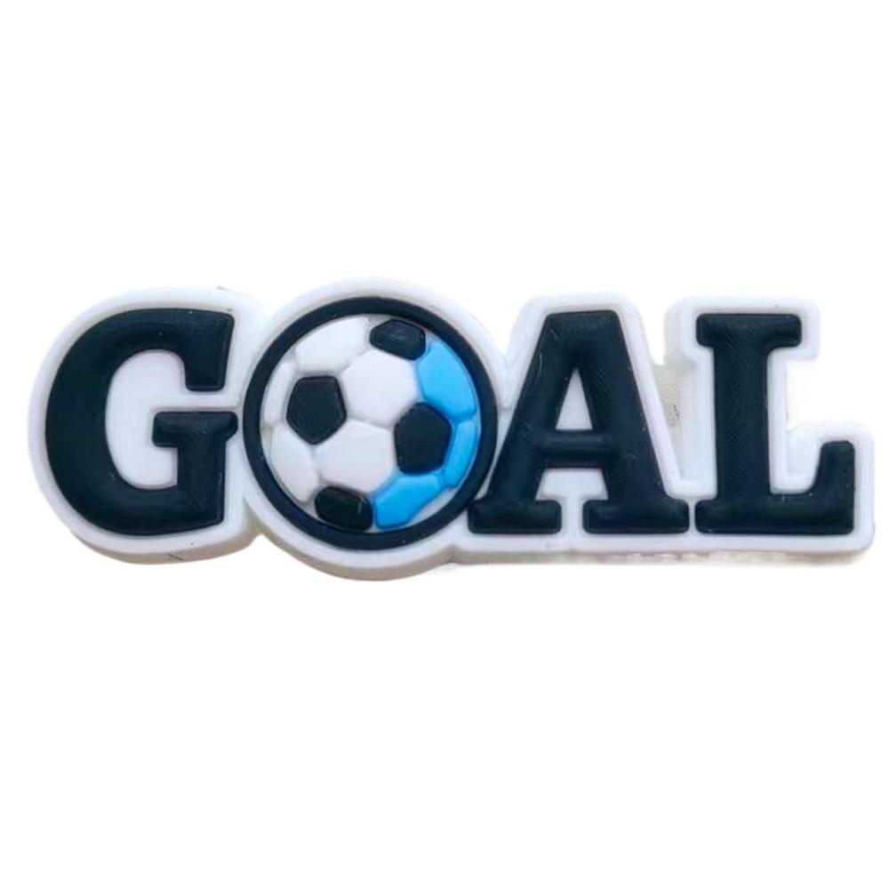 Fotbalová série Croc DIY Odnímatelné Sponky na boty - Měkké Gumové Dekorace na Dřeváky