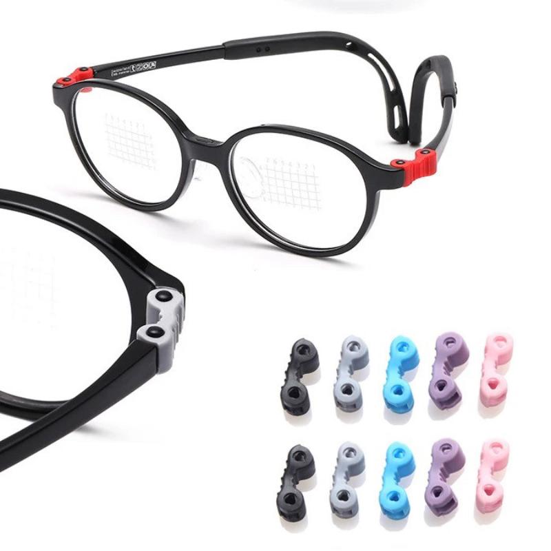 Gambe Occhiali in Silicone per Bambini Cerniera Occhiali Vite Antiscivolo Fissaggio Braccio Occhiali Sostituzione Accessorio Montatura Multicolore