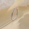 VENTFILLE   CopperBlack Zircon Wheat Ears Leaf Ring for Women Girl Gift Double Layer Simple Jewelry Dropshipping