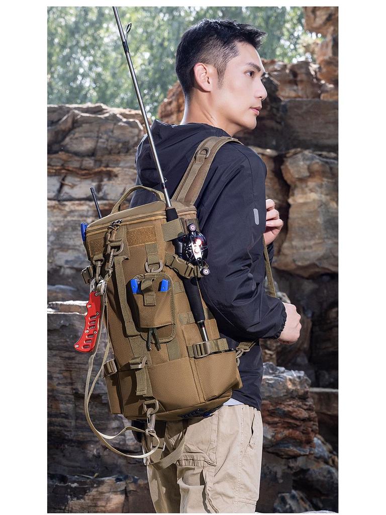 Waterproof Fishing Gear Backpack: Multifunctional Shoulder Bag for Outdoor Use