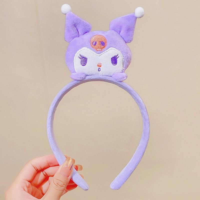 Sanrio Cinnamoroll & My Melody Cute Cartoon Plush Makeup Headband & Hair Clip Set for Women