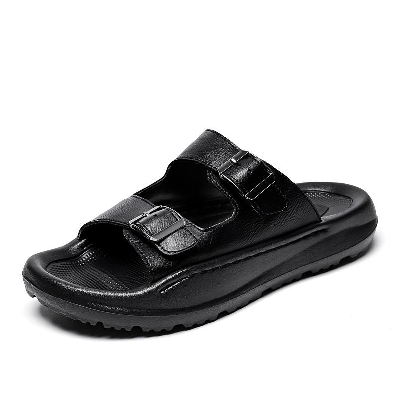 Fashion New Summer Mens Slippers Non-slip Soft Sole Half Drag Outdoor Male Sandals Fashionable Man Beach Shoes Casual Lightweight Slides