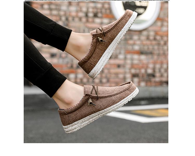 Slip-On-Loafer für Herren im europäischen und amerikanischen Stil – lässige Segeltuchschuhe