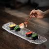 Japanese Crystal Glass 3-Compartment Serving Tray