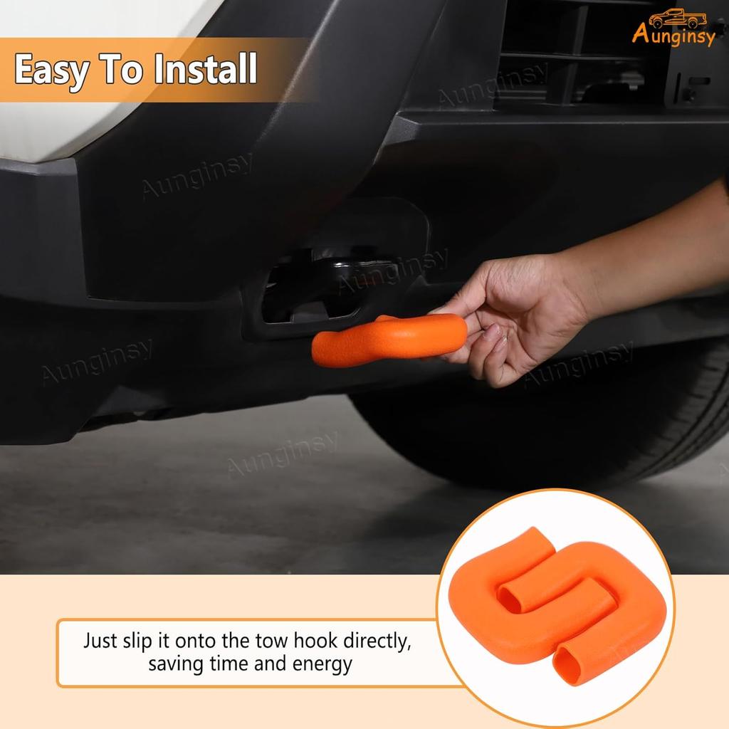 Aunginsy Front Bumper Tow Hook Covers Compatible with Nissan Frontier 2022-2025 Pickup Front Bumper Tow Trailer Hitch Receiver Cover Towing Hitch