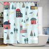 Tu Cute Forest Animals Shower Curtain Woodland Deer Fox Nature Bathroom Decor Set Waterproof Fabric Backdrop