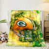 Green Bay Packers Logo Portable Blanket/Soft Blanket Bedding Blanket Suitable for Travel Camping Living Rooms Offices Sofas Fan Gifts