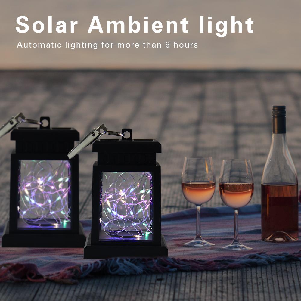 Solar Hanging Lantern Outdoor Candle Effect Lights Waterproof Garden Decoration Landscape Patio Lawn Deck Tree Yard Lamp