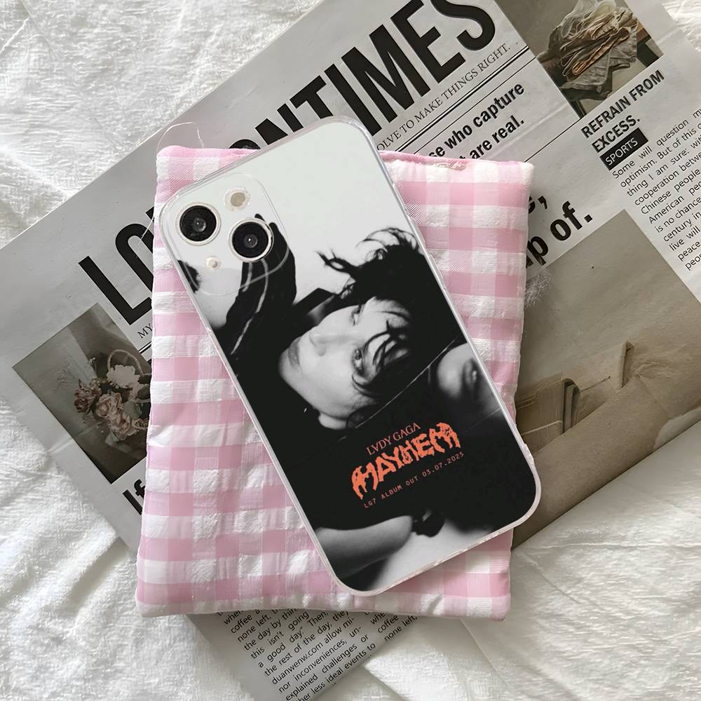 Singer L-Lady G-Gaga For iPhone 17 16 15 14 13 12 Mini 11 Pro Max Transparent Case