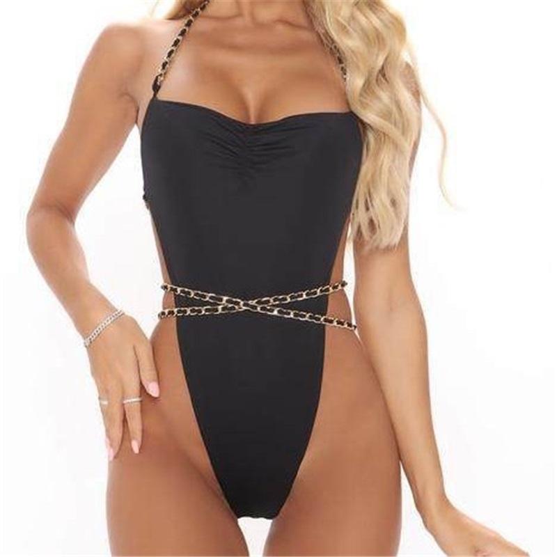 Tooxika Black Chain Design Swimsuit