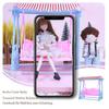 Toy Swing with Canopy Model Swinging Chair Dollhome Decoration Furniture Interactive Early Learning Birthday Gift