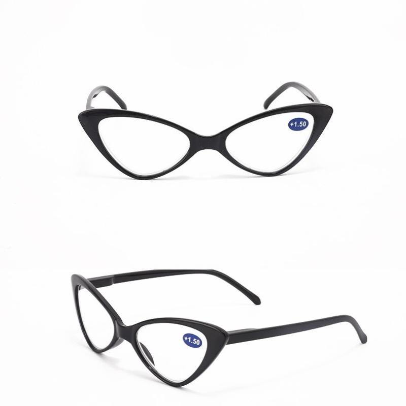

Очки для чтения в полной оправе для людей среднего и пожилого возраста, модные очки «кошачий глаз», очки для чтения высокой четкости для женщин 0 чёрный