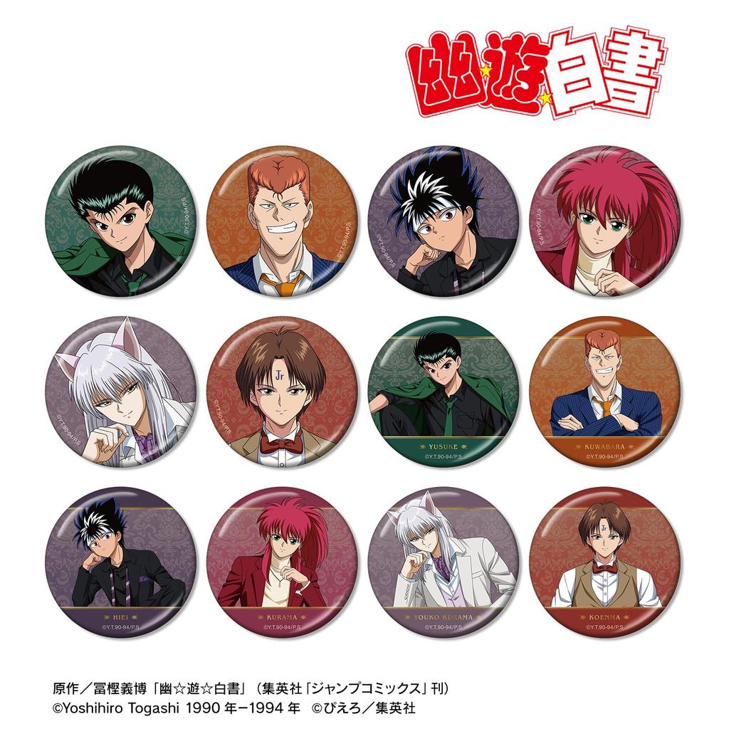 YuYuHakusho Original Illustration Throne Ver. Trading Metallic Can Badge Box of 12