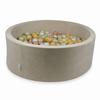 Dry Pool 110X40Cm Velvet Soft Beige With 500pcs Balls: Light Gold, Pearl, Beige, Rose Gold
