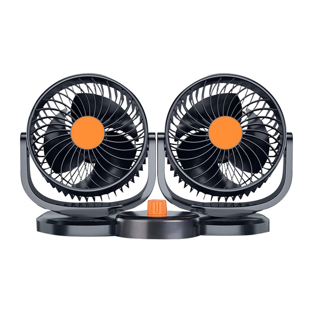 USB Cooling Fan for Car with 3 Speed,360 Degree Rotatable Double Head Fan,Strong Wind Electric Auto Car Fan