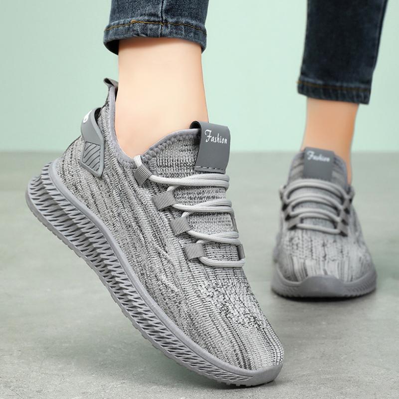 fashion Women Casual Shoes Breathable Walking Mesh Lace Up Platform Vulcanized Shoes Female Outdoor Running Sneakers Trainers Ladies