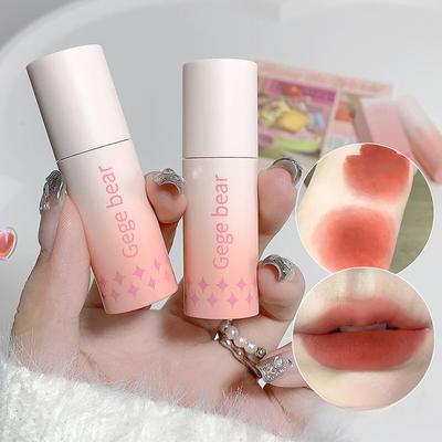 Pink Velvet Matte Lip Mud, Matte Matte Lip Glaze, Whitening Without Makeup, Long-lasting Makeup, Not Easy To Stick To the Cup of Women's Lipstick