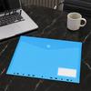 Project Document Organizer Plastic File Folder with Label Pocket, Hook And Loop Closure Clear Long-term Storage Bag Poly Envelope Folder, A4/A5/A6