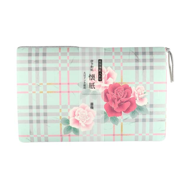 Kamiiso Kimono Skjønnhet Kaishi Papir med Rose 175mm x Pakke med 3521 Etui, Design, 145mm, 20, Nei.