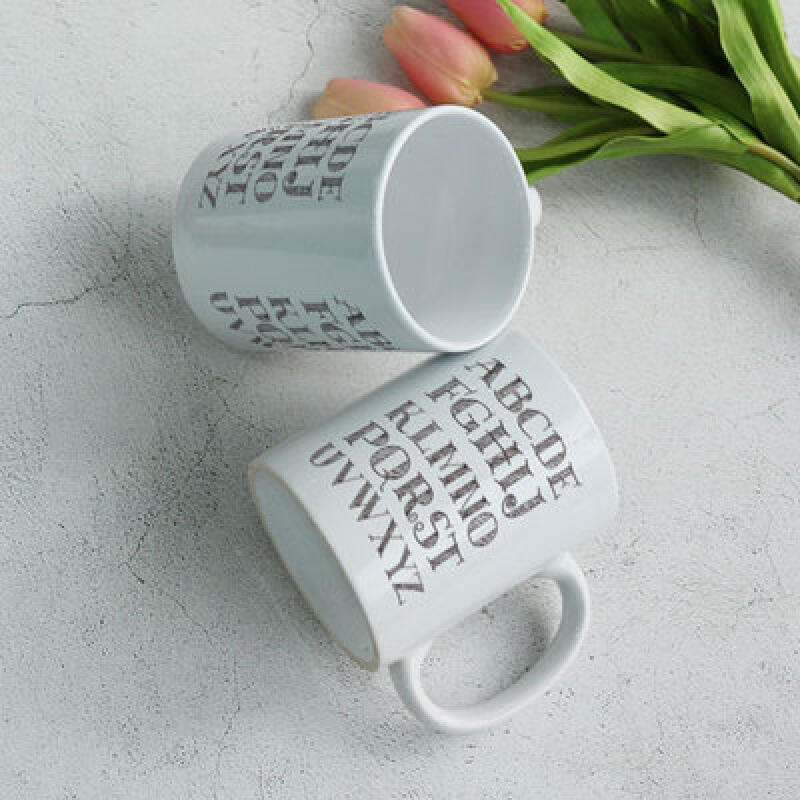 tk403-Design Mug 2p-Modern Alphabet Calligraphy