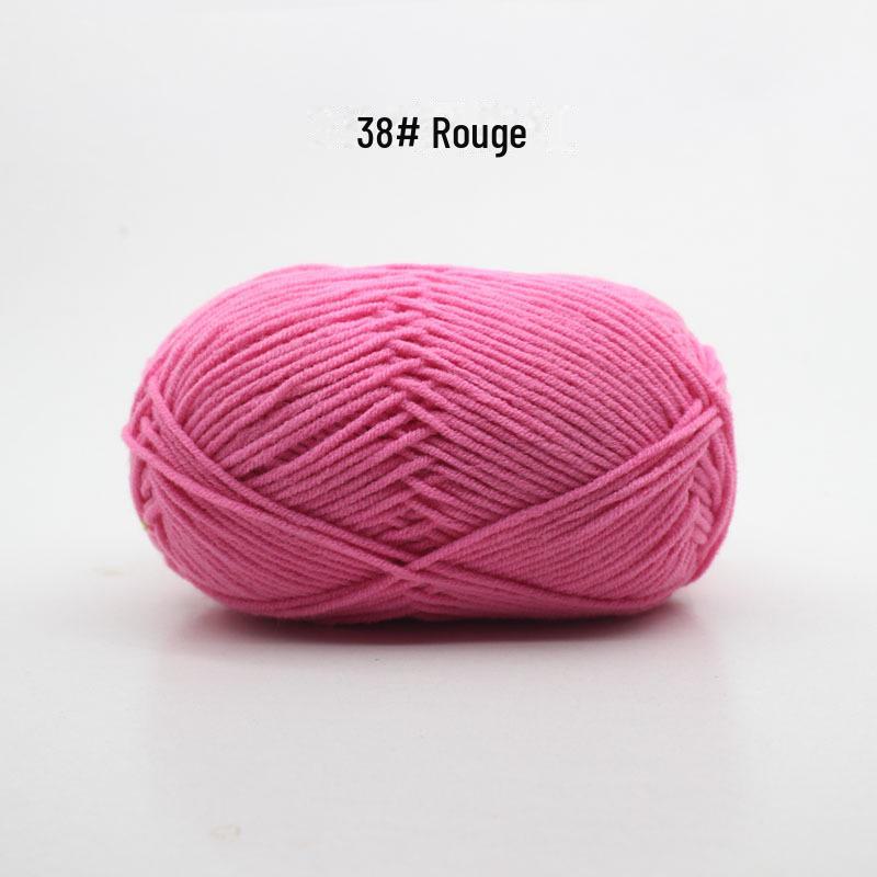 Fir de Bumbac Pieptănat cu 4 Fire pentru Căciulă și Fular Tricotate Manual pentru Bebeluși