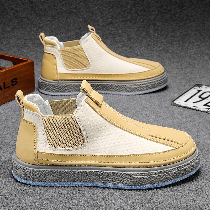 

Мужская обувь весна черные кожаные туфли водонепроницаемые поварские трудовые страховые модные туфли мягкая подошва на одной педали ботинки Мартина мужские рабочие повседневные 44