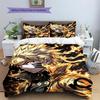 Naruto Uzumaki Patterned Pillowcase & Duvet Cover Set Anime Bedding for Bedroom Decoration Special Present.-TING
