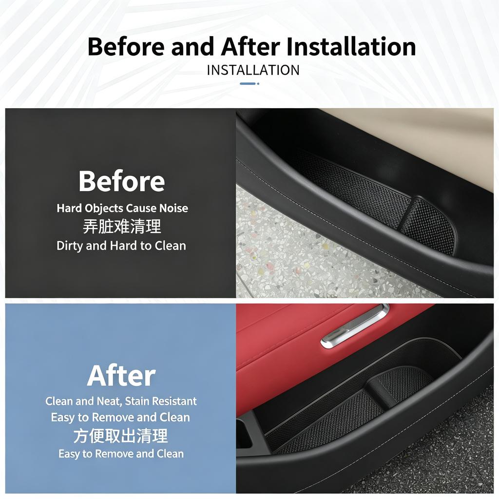 FOR ZEEKR 8X Full Car Door Storage Box, Silicone Storage Box, Neat Storage Compartment, Interior Accessories