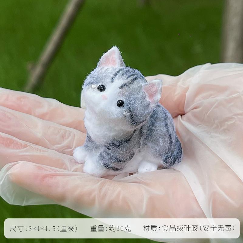 Handmade Silicone Cute Cat Kitten Super Soft Taba Squishy mochi stress relief squishy fidget toy Mini cat ornament
