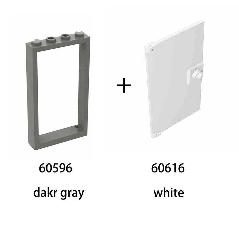 10pcs1x4x6 Door Frame Smart Window Compatible with 60596 60616 MOC Parts, Building Block Model Accessories, Children's Toys