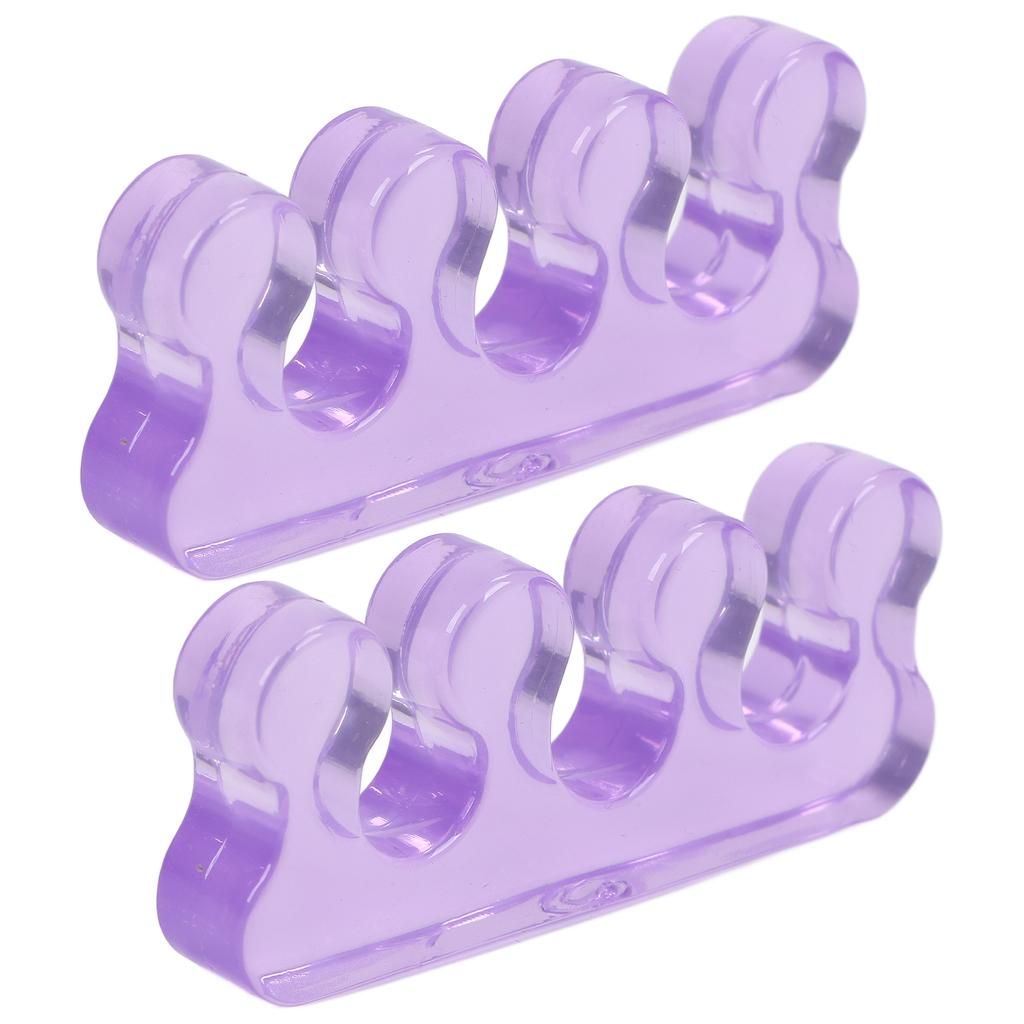 2 Pcs Toe Separator Purple Silica Gel Toe Stretchers Bunion Correctors for Bunion Relief Hammer Toe