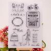 Sweet Wishes Lady Bicycle Dog Fashion Clear Silicone Stamp for Seal DIY Scrapbooking Clear Stamp