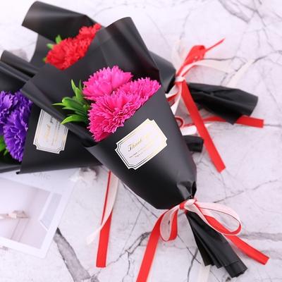 3 szt./pakiet Bukiet goździków Prezent na Dzień Matki Kwiat goździka Prezent świąteczny Sztuczny prezent