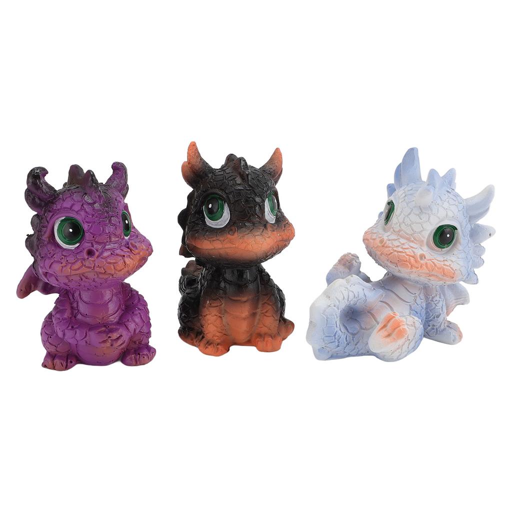 Baby Dragon Figure Resin Multifunctional Cartoon Baby Dragon Model Figure for Office Garden