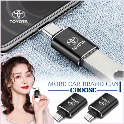 Автомобильный USB Type-C Кабель-конвертер Адаптер для зарядки Автоаксессуары для Toyota TRD GR E150 E120 Land Cruiser 200 Chr Corolla Yaris Rav4